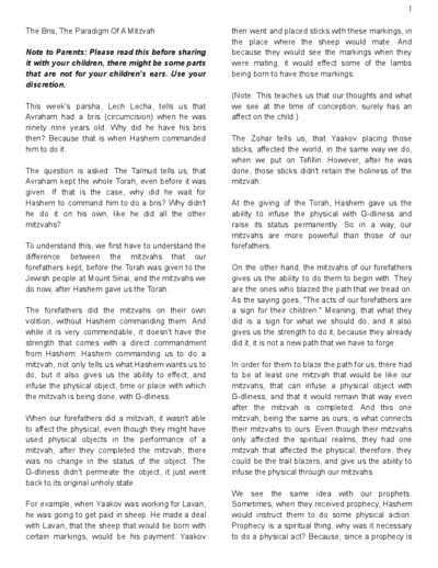 Words of Wisdom from Rabbi Yitzi — Parshas Lech-Lecha