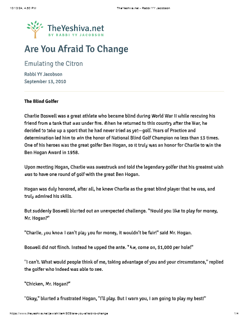The Yeshiva.net — Parshas Sukkos