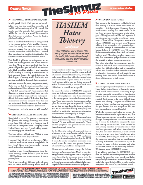The Shmuz — Parshas Noach