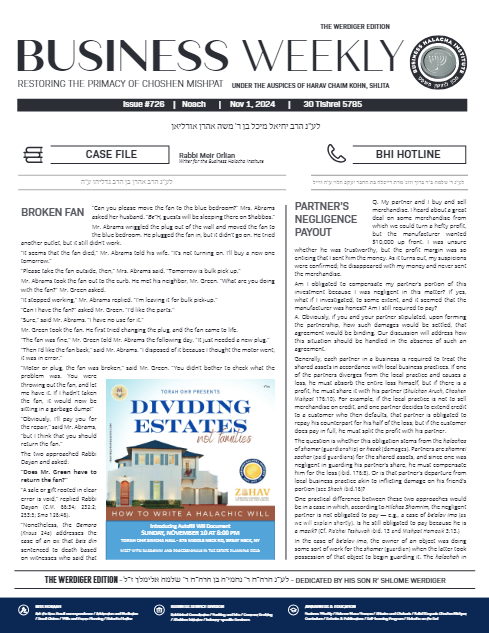 Business Weekly — Parshas Noach