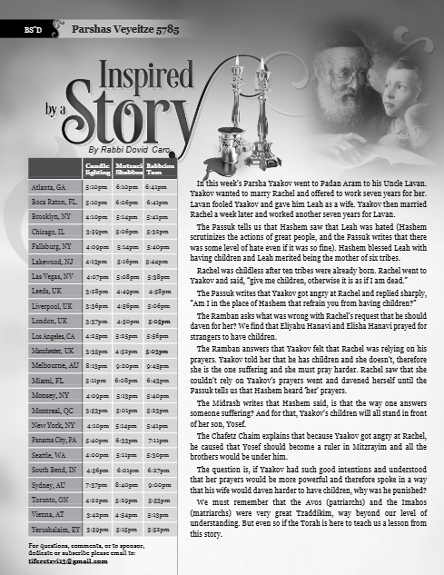 Inspired by a Story — Parshas Vayeitzei