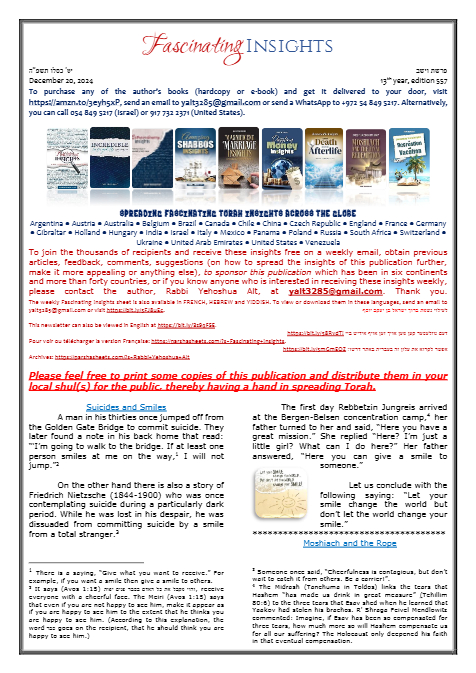 Fascinating Insights — Parshas Vayeishev