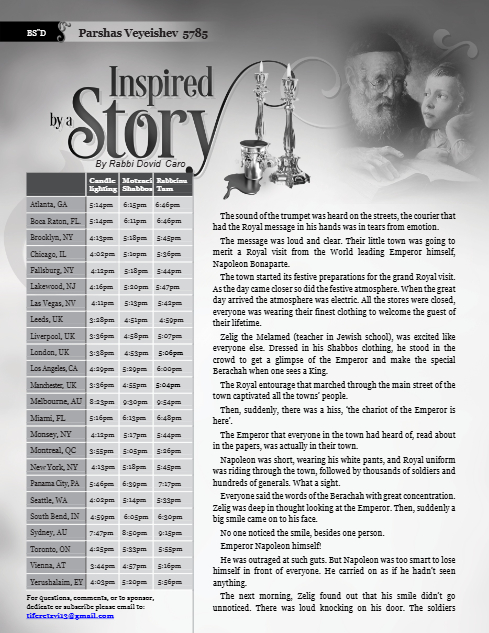 Inspired by a Story — Parshas Vayeishev
