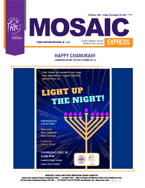Mosaic Express — Parshas Vayeishev