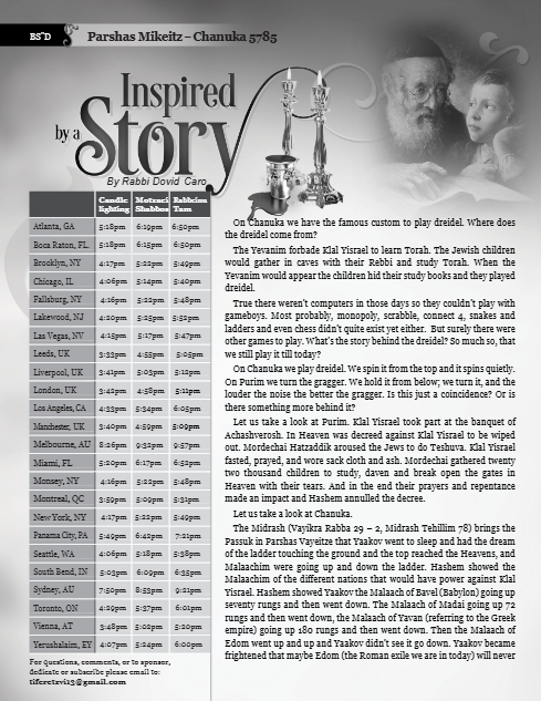 Inspired by a Story — Parshas Mikeitz
