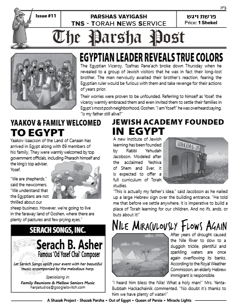 The Parsha Post — Parshas Vayigash