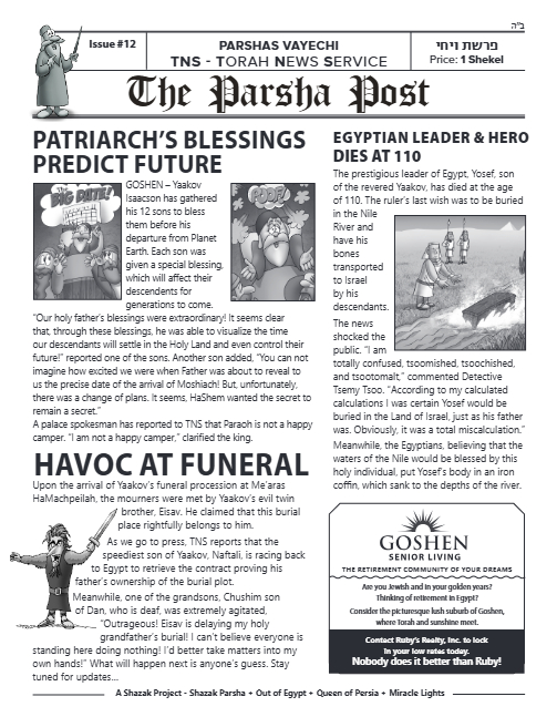 The Parsha Post — Parshas Vayechi