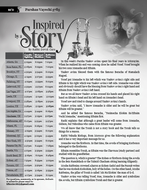 Inspired by a Story — Parshas Vayechi