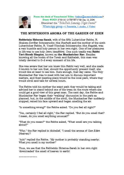 Timely Stories - Y.Tilles — Parshas Shemos