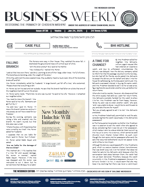 Business Weekly — Parshas Va'eira