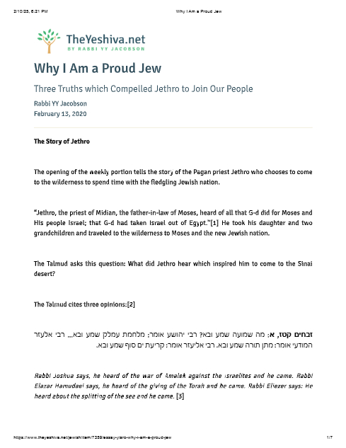 The Yeshiva.net — Parshas Yisro