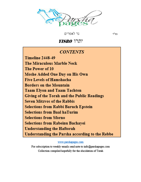 Parsha Pages — Parshas Yisro
