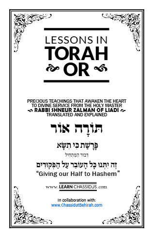 Lessons in Likutay Torah — Parshas Ki Sisa