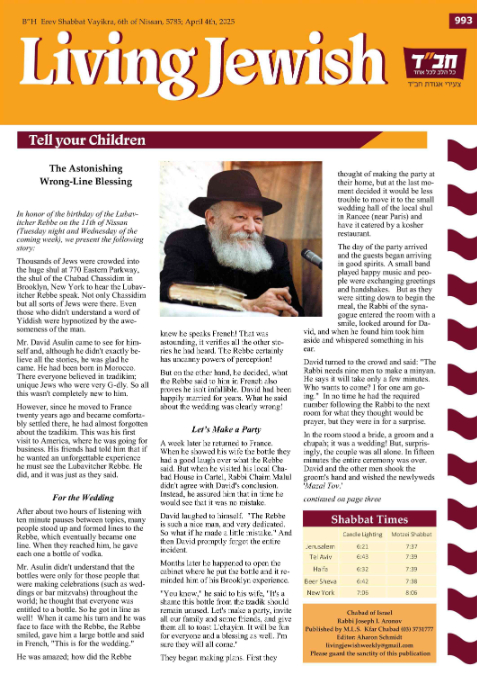 Living Jewish — Parshas Vayikra