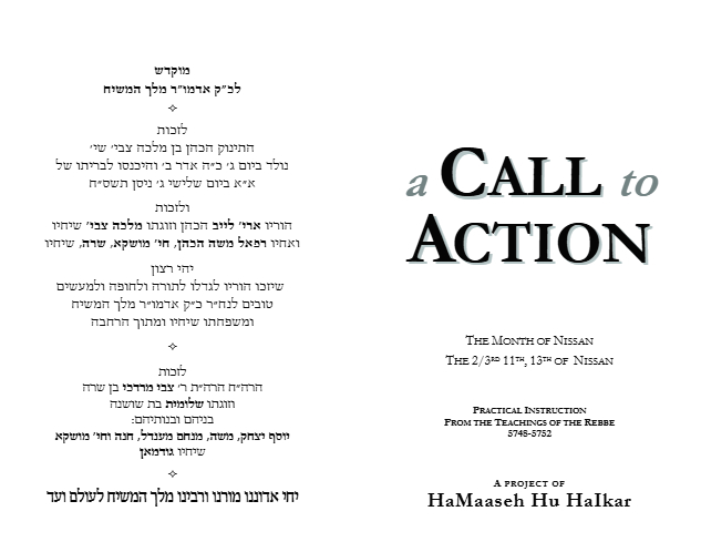 Hama'aseh Hu Haikar — Parshas Vayikra
