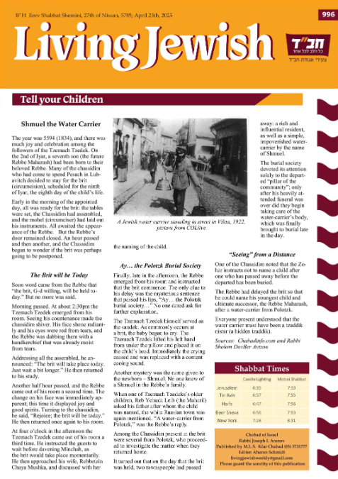 Living Jewish — Parshas Shemini