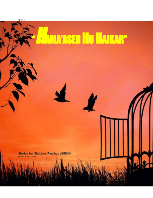Hama'aseh Hu Haikar — Parshas Shemini