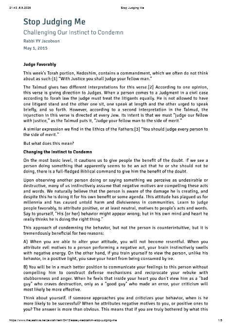 The Yeshiva.net — Parshas Acharei Mos-Kedoshim