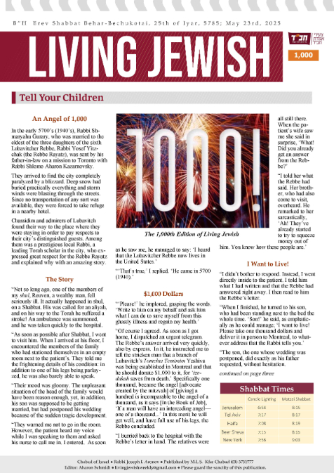 Living Jewish — Parshas Behar-Bechukosai