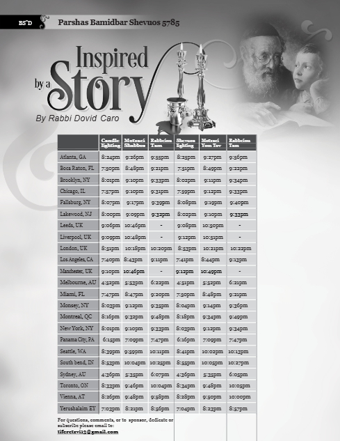 Inspired by a Story — Parshas Bamidbar