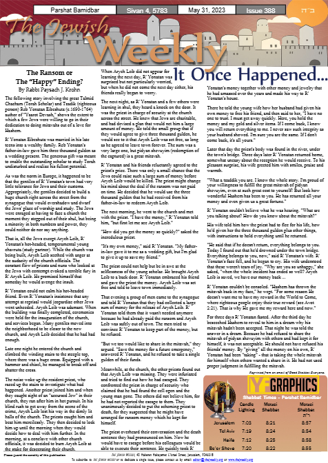 The Jewish Weekly — Parshas Bamidbar