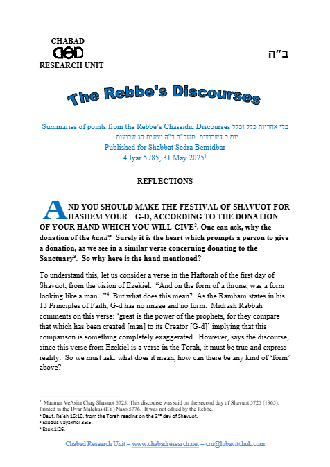 Chabad Research Unit — Parshas Bamidbar