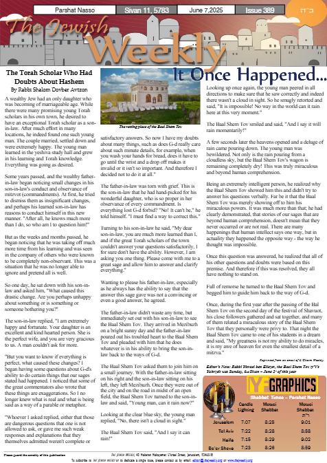 The Jewish Weekly — Parshas Naso