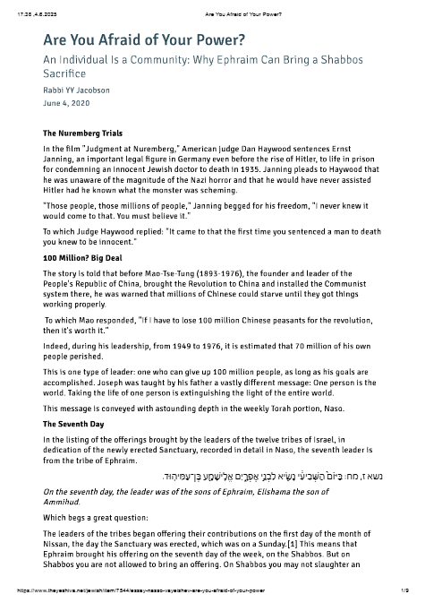 The Yeshiva.net — Parshas Naso