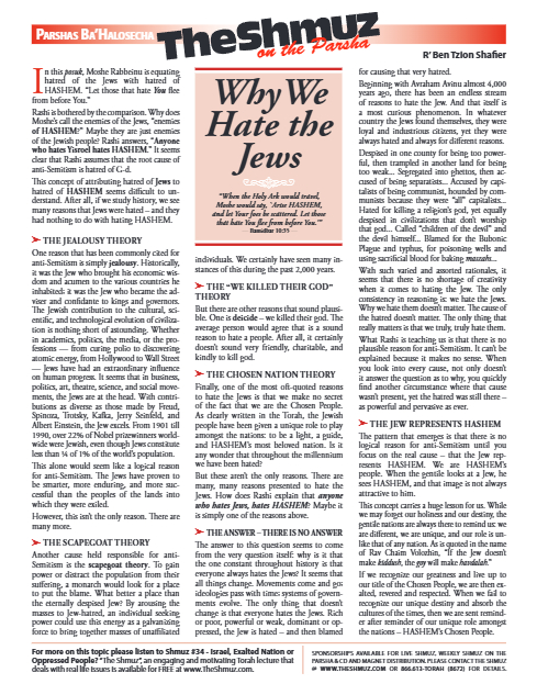 The Shmuz — Parshas Behaalotcha