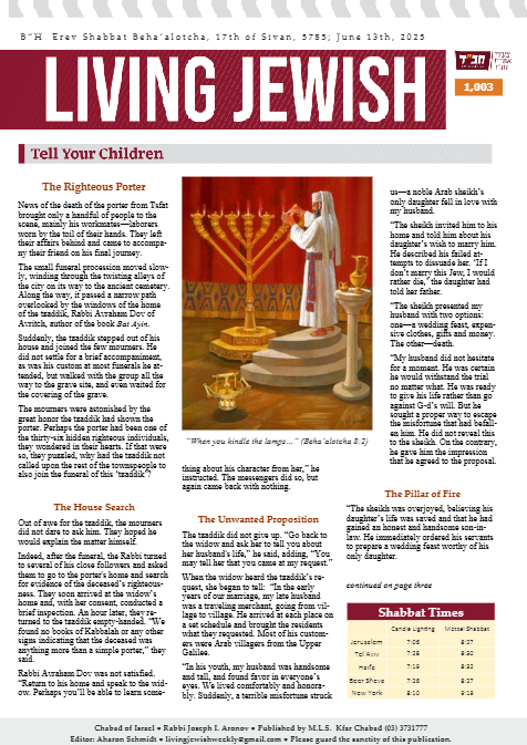 Living Jewish — Parshas Behaalotcha
