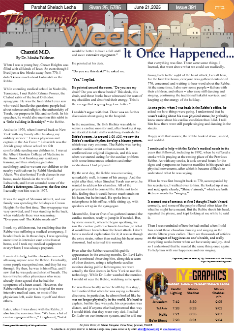 The Jewish Weekly — Parshas Shlach