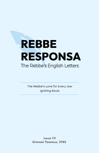Rebbe Responsa — Parshas Korach