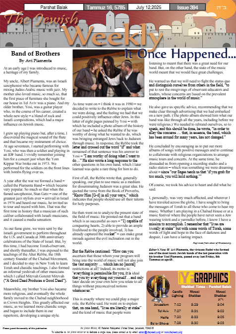 The Jewish Weekly — Parshas Balak
