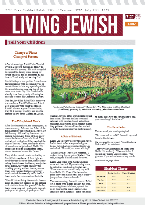 Living Jewish — Parshas Balak