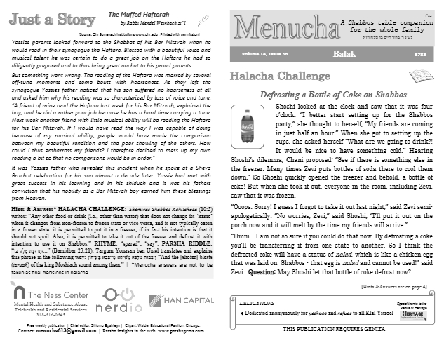 Menucha Magazine — Parshas Balak