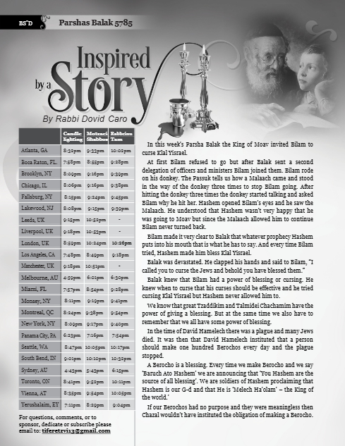 Inspired by a Story — Parshas Balak