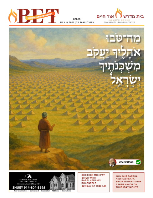 BET Journal — Parshas Balak