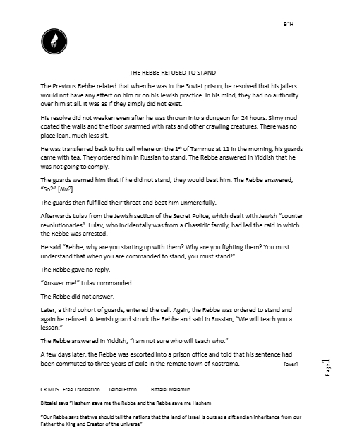 Chassidic Story — Parshas Balak