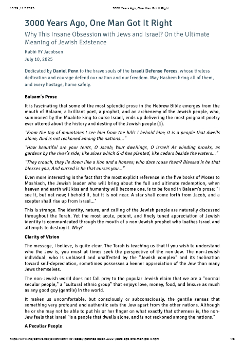The Yeshiva.net — Parshas Balak
