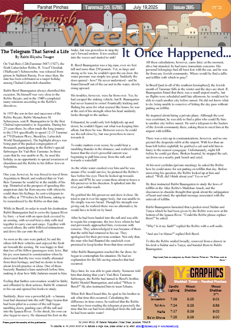 The Jewish Weekly — Parshas Pinchas