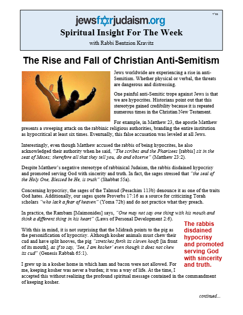 Jews for Judaism — Parshas Matos-Massei