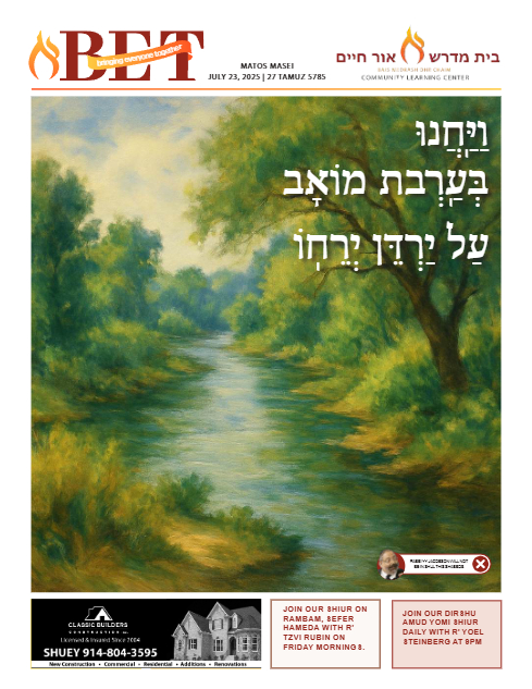BET Journal — Parshas Matos-Massei