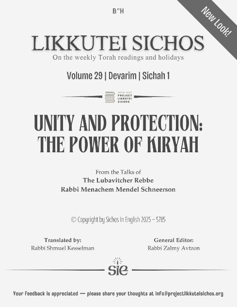 Project Likkutei Sichos — Parshas Devorim