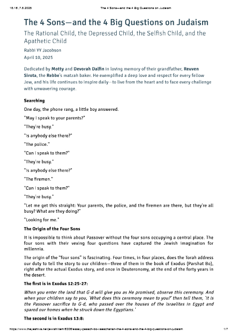 The Yeshiva.net — Parshas Va'etchanan