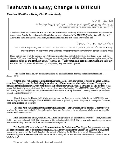 The Shmuz — Parshas Shoftim