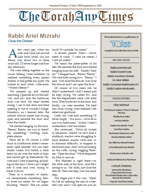 The Torah Anytimes — Parshas Ki Teitzei