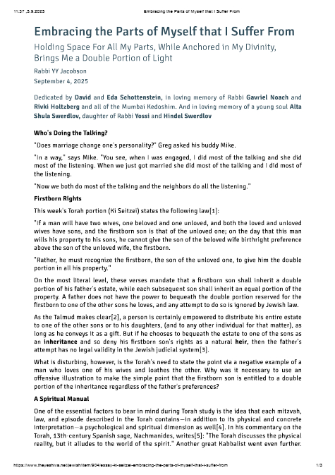 The Yeshiva.net — Parshas Ki Teitzei