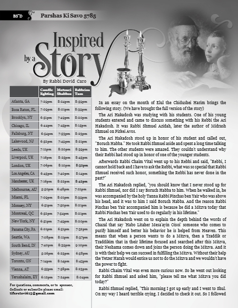 Inspired by a Story — Parshas Ki Savo