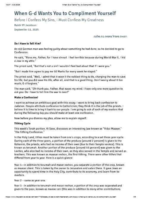 The Yeshiva.net — Parshas Ki Savo