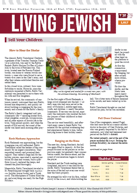 Living Jewish — Parshas Nitzavim